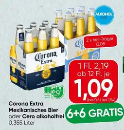 Spar Corona Extra Mexikanisches Bier oder Cero alkoholfrei Angebot
