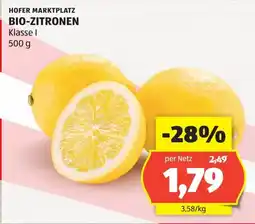 Hofer Bio-Zitronen Angebot