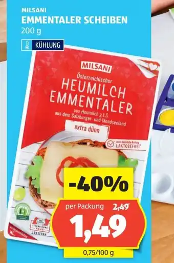 Hofer Milsani Emmentaler scheiben Angebot
