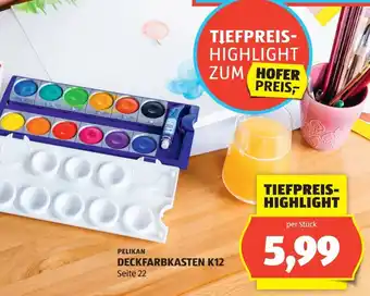 Hofer Pelikan Deckfarbkasten k12 Angebot