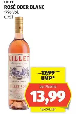 Hofer Lillet Rose oder Blanc Angebot