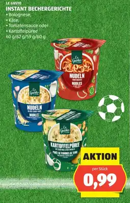 Hofer Le gusto Instant Bechergerichte Angebot