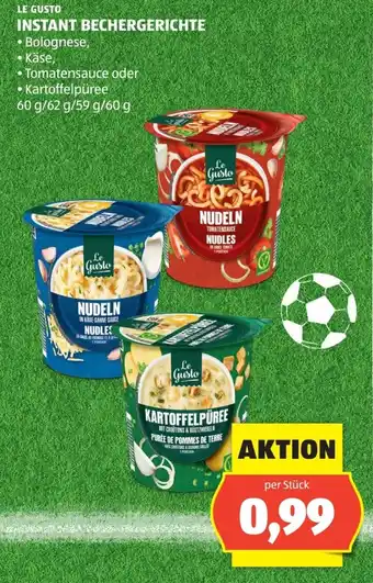 Hofer Le gusto Instant Bechergerichte Angebot