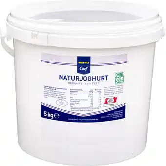 Metro Naturjoghurt stichfest od. gerührt, Preisangabe ohne MwSt. (Preis inkl. MwSt. 10,66 €), METRO Angebot