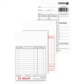 Metro Kassablock 2-fach A6 50-Blatt, Preisangabe ohne MwSt. (Preis inkl. MwSt. 18,00 €), METRO Angebot