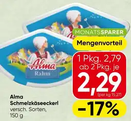 Spar Alma Schmelzkäseeckerl Angebot
