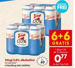 Interspar Stiegl Biere 0,0% Alkoholfrei Angebot