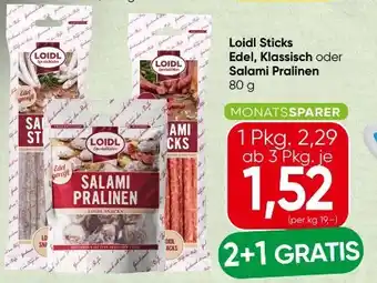 Spar Loidl Edel Salami Sticks Angebot