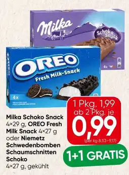 Spar Milka Schoko Snack Angebot