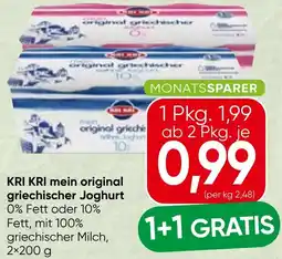 Spar KRI KRI mein original griechischer Joghurt Angebot