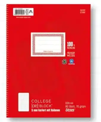 Interspar Ursus Collegeblock A4 Angebot