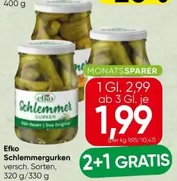 Spar Efko Schlemmergurken Angebot