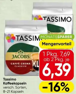 Spar Tassimo Kaffeekapseln Angebot
