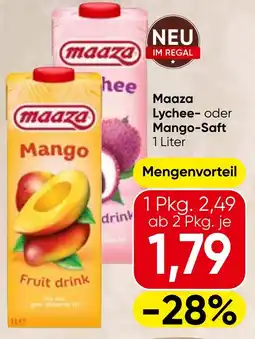 Spar Maaza Lychee- oder Mango-Saft Angebot