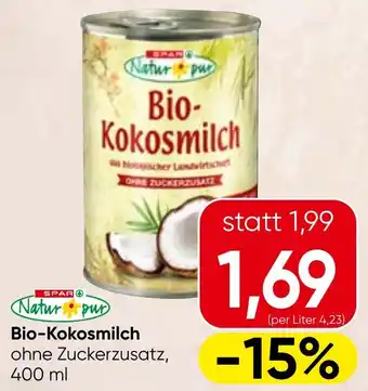Spar Bio- Kokosmilch Angebot