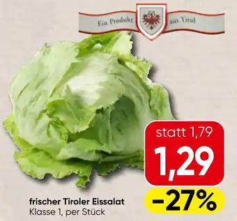 Spar frischer Tiroler Eissalat Angebot