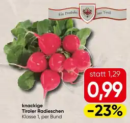 Spar knackige Tiroler Radieschen Angebot