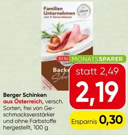 Spar Berger Schinken aus Österreich Angebot