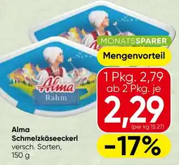 Spar Alma Schmelzkäseeckerl Angebot