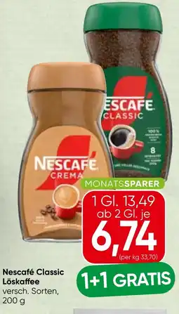 Spar Nescafé Classic Löskaffee Angebot