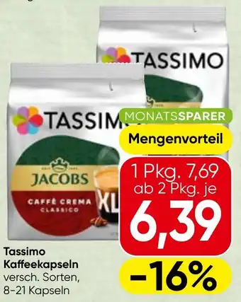 Spar Tassimo Kaffeekapseln Angebot