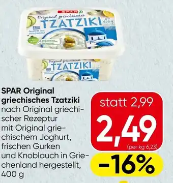 Spar SPAR Original griechisches Tzatziki Angebot