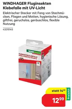 BayWa Windhager Fluginsekten Klebefalle mit UV-Licht Angebot