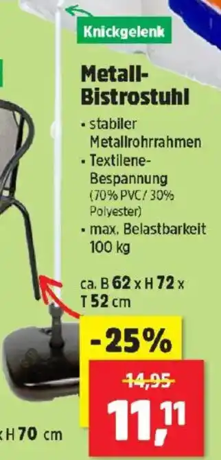 Thomas Philipps Metall Bistrostuhl Angebot