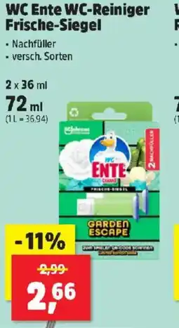 Thomas Philipps WC Ente WCReiniger FrischeGARDEN ESCAPE Siegel Angebot