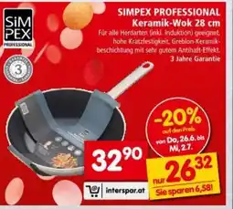 Interspar Simpex professional Keramik-Wok Angebot
