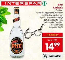 Interspar Pitú Cachaça Angebot