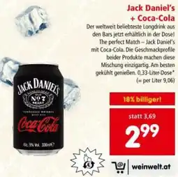 Interspar Jack Daniel's + Coca-Cola Angebot