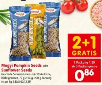 Interspar Mogyi Pumpkin Seeds oder Sunflower Seeds Angebot