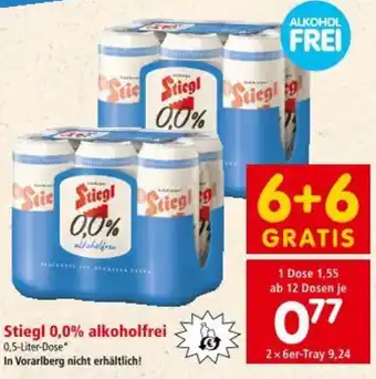 Interspar Stiegl 0,0% alkoholfrei Angebot