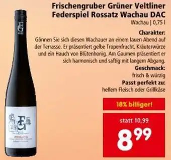 Interspar Frischengruber Grüner Veltliner Federspiel Rossatz Wachau DAC Angebot