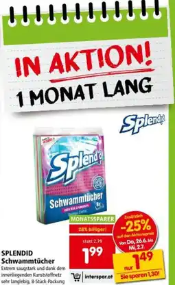 Interspar Splendid Schwammtücher Angebot