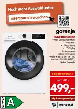 Interspar Waschmaschine Angebot