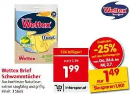 Interspar Wettex Brief Schwammtücher Angebot