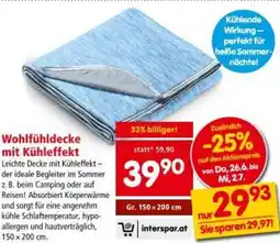 Interspar Wohlfühldecke mit Kühleffekt Angebot