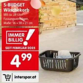 Interspar S-budget Wäschekorb Angebot