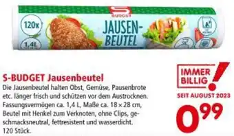 Interspar S-budget Jausenbeutel Angebot