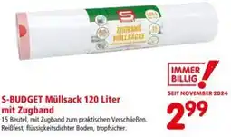 Interspar S-budget Müllsack mit Zugband Angebot