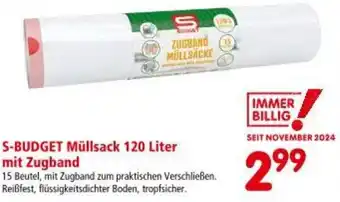 Interspar S-budget Müllsack mit Zugband Angebot