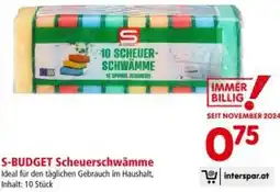 Interspar S-budget Scheuerschwämme Angebot