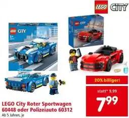 Interspar LEGO City Roter Sportwagen oder Polizeiauto Angebot