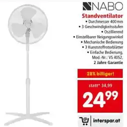 Interspar Nabo Standventilator Angebot