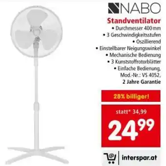 Interspar Nabo Standventilator Angebot