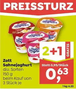 ADEG Zott Sahnejoghurt Angebot