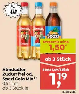 ADEG Almdudler Zuckerfrei od. Spezi Cola Mix Angebot