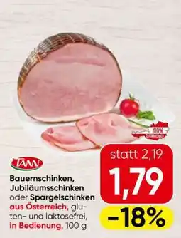 Spar Bauernschinken, Jubiläumsschinken oder Spargelschinken Angebot